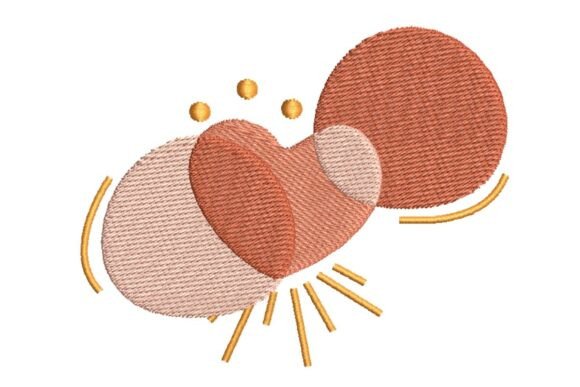 Abstract Heart & Circles with Gold Accents
