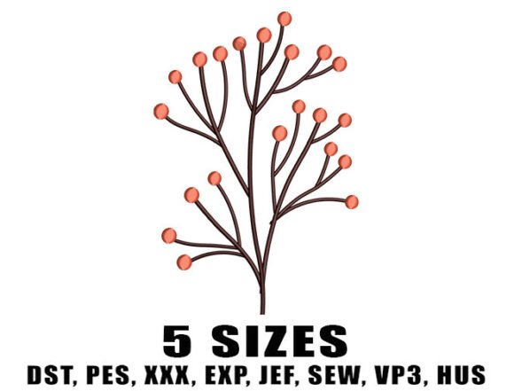 Berry Twig Embroidery Designs