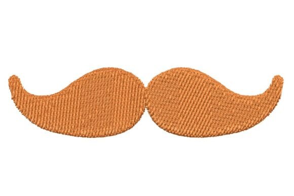 Classic Ginger Moustache Embroidery Design