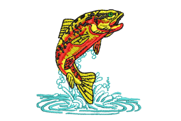 Elegant Fish Embroidery Design