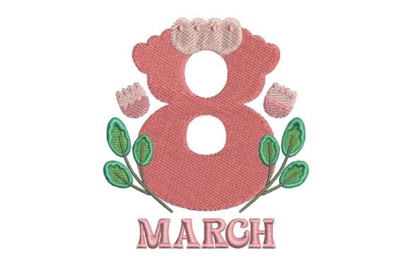 Floral 8 March Women’s Day Embroidery Design