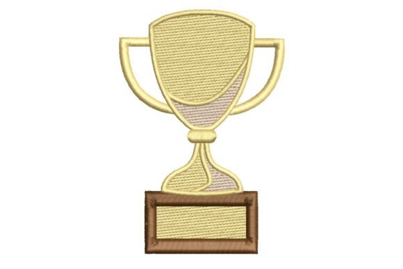 Golden Champion’s Trophy Embroidery Design