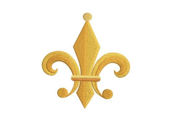 Golden Fleur-de-Lis Embroidery Design