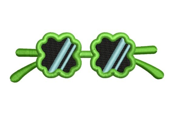 Lucky Shamrock Sunglasses Embroidery Design