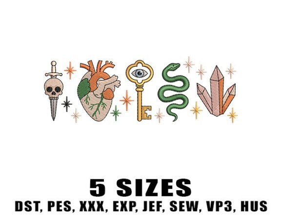 Spooky Magic Embroidery Design
