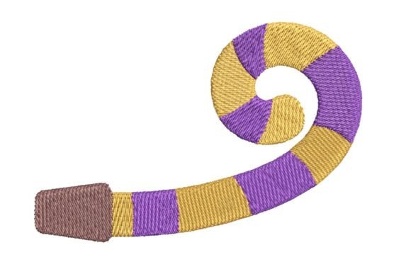 Striped Party Blower Embroidery Design